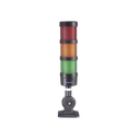 Torre LED Indicadora de estado de 3 niveles color Rojo, Ámbar y Verde, con Buzzer integrado a 85 dB,  a 110-240 VCA con Montaje incluido de 60 mm de diámetro | EI-3-RAG-110240