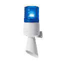 Luz LED con patrones de destello fijo y destellante con buzzer incorporado de alto volumen Máx. 95 dB color Azul 24 VCD | S60ADL-24-B