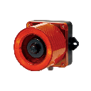 Combinacion de baliza LED color Rojo y sirena electrónica de 31 tonos resistente a la intemperie de volumen máx. 123 dB a 110-220 VCA | QWCD50-110240-R-LC