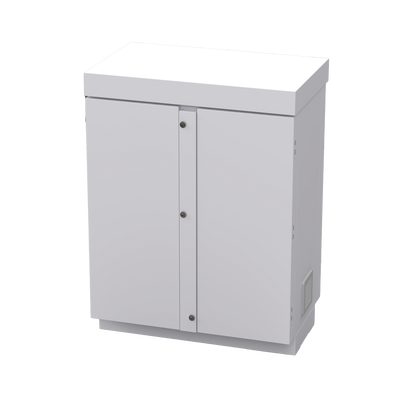 Gabinete de Lámina Galvanizada para  Baterías (Hasta 12 Baterías PL110D12) y Equipo de Comunicación. | EFCB091206W