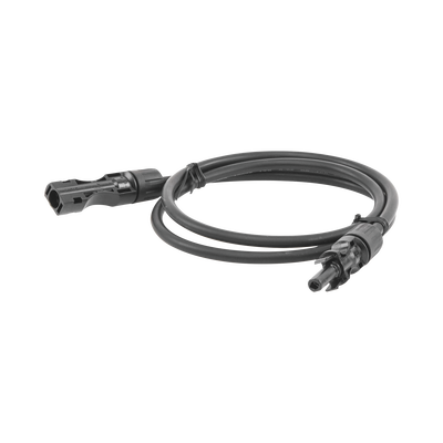 Cable Fotovoltaico 1 m, Negro, Calibre 10 AWG con Terminales MC4 en Ambos Extremos | CBLMC41MBLK