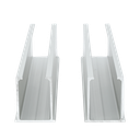 Juego de 2 Mini Rieles De Aluminio para Montaje de Módulos Solares en Techo (Instalación plana 0°). Incluye 4 Tornillos Perforantes. | VEKTORMINI