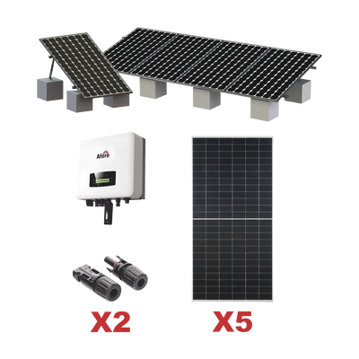 Kit Solar Interconexion  / 3kW  220Vca / Inversor AFORE / Montaje Incluido | HNS3000TLKIT1