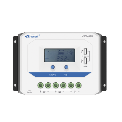 Controlador Solar de Carga PWM 12/24V/36/48V 60 A 60 A, Salida USB, con Display | VS6048AU