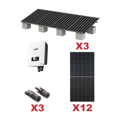 Kit Solar Interconexion  / 7kW  220Vca / Inversor AFORE / Montaje Incluido | HNS7000TLKIT1