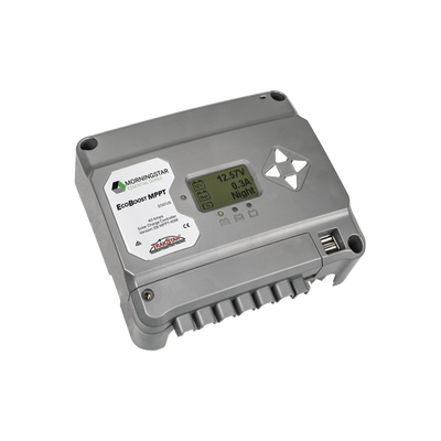 Controlador de Carga Solar MPPT EcoBoost 40 A / Pantalla LCD / 12V y 24V / 2 Puertos USB 3A / Control de Iluminación | EBMPPT40M