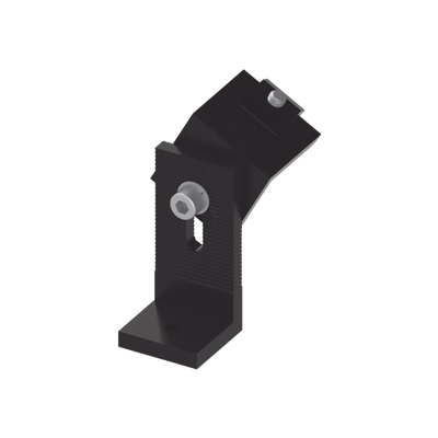 Soporte L para fijación de riel 5 Y 8  en techo de concreto anodizado negro | EPLFFN202B