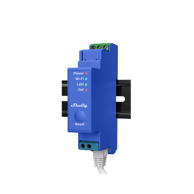 Relevador / Contacto Seco / Interruptor WIFI/ Industrial y residencial inteligente / Hasta 16A / Soporta Google y Alexa / Nube P2P y control Local / 1 canal y puerto ethernet | SHELLYPRO1