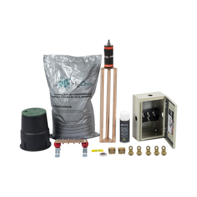 Kit de tierra Física Modelo TG45K con Electrodo Magnetoactivo 50 x 11.5 cm, Capacidad Max: 45 AMP | KIT-MASTER-45K-V2