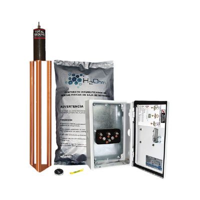 Kit de puesta a tierra de 45 A con Electrodo, Filtro, Acoplador y Compuesto H2Ohm. | TG-45K