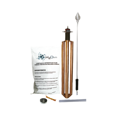 Punta Pararrayos para 80 m de Diámetro de Protección con Electrodo y Mejorador de Terreno. | KDA-LU