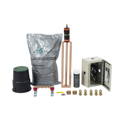 Kit de Tierra Física modelo TG100K con Electrodo Magnetoactivo 67 x 17 cm, capacidad Max: 100 AMP | KIT-MASTER-100K-V2