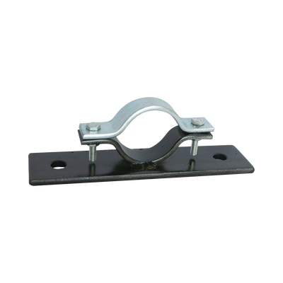 Abrazadera Doble Omega, fabricada en Acero para instalación de mástil de 2" en muros verticales | AM-TG/3