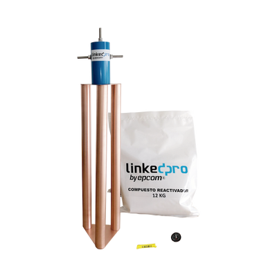 Electrodo Puesta a Tierra 200A / Cobre Electrolítico / Diseño Delta / Filtro Equipotencial / Compuesto 12 kg / Exterior | LP-GROUND-200A