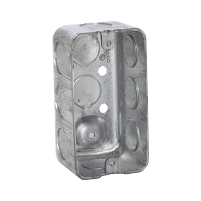 Caja (Chalupa) 4x2"/ Profundidad 1-7/8"/ 10 Entradas de 1/2"/ Troquelada. | HUB-660
