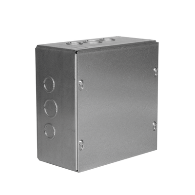 Caja Extra Grande 10" x 10" x 4"/ Profundidad 4"/Entradas Laterales - Finales 2 Entradas de 1/2"- 3/4", 1 Entrada de 3/4" - 1" y 2 Entradas de 1"- 1 1/4" / Incluye tapa. | HUB-SC-1010-04G