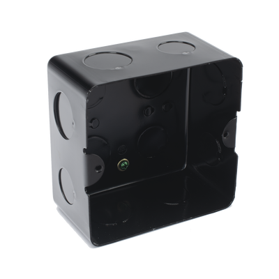 Caja de Registro de Acero Galvanizado, 10x10 cm (3.94x3.94 Pulgadas), Color Negro (11000-00000) | TMK10X10