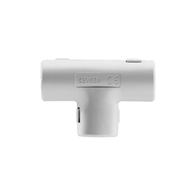 Unión en "T" para tubería rígida, recomendado para cable eléctrico, PVC Auto-extinguible, de 20 mm | DX-40-220