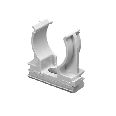 Soporte de presión (Abrazadera), PVC Auto-extinguible, abierto para tubería de 50 mm | GW-50-629