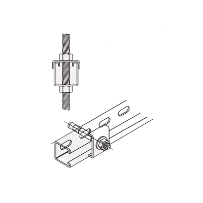 Tope Unicanal  "U" para Tornillo de  3/8" ( 9.5 mm ). | ANC-HA06