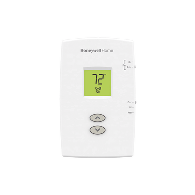 Termostato para sistemas de una sola etapa calor y frio, no programable vertical PRO 1000 | TH1110DV1009/U