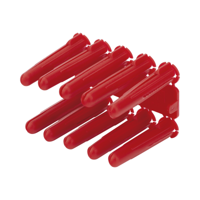 Taquete de 1/4  plástico paquete de 100 piezas para fijar objetos con tornillo en muros y techos de concreto o superficies sólidas, compatible con tornillo TH10X de 10 x 1 1/2"  (1103-03100) | TP-2X