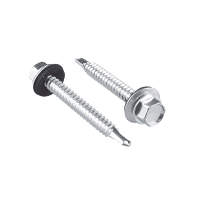 Tornillo - Pija cabeza hexagonal con rondana y punta broca #14 x 1", 100 piezas | SYS-PHR-141