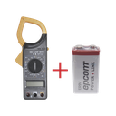 Multímetro Digital de Gancho DT266 600 Vcc / Vca  CATII. Con pantalla LCD. Incluye Batería ER-9V de 9V | DT266KIT