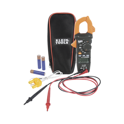 Amperímetro Digital de Gancho de Rango Automático de 400 A CA con Medidor de Temperatura. | CL220