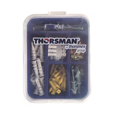 Kit para Sistemas de Fijación en Yeso, Muros Falsos, Tabique hueco, Uso en interiores  (91 piezas) | TH-KIT-FY