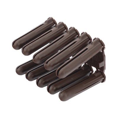 Taquete cafe 5/16" para tornillo 10mm x 1 3/4" (100pzs) (1104-04100) | TP-2B