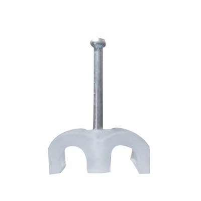 Grapa doble para cable redondo de 4mm color transparente (100pzs) (3401-00100) | TD-C46