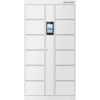 Locker Inteligente de 12 Espacios con Reconocimiento Facial Incluido de 8" / MAESTRO / Uso para Visitantes y/o Empleados / Fácil Uso y Puesta en Marcha | DS-KLM28-12