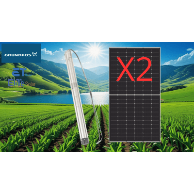 Kit De Bombeo Solar/ Bomba 035Kw / Módulos Solares 610w | KIT-5SQF8-610W-B