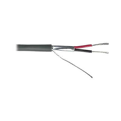 Cable 2 x 18 AWG / Blindado / 305 Metros (1000 Pies) / Riser / UL / Color Gris / Hecho en México | 9222