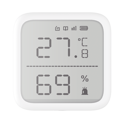 (AX PRO) Detector de Temperatura y Detector de Humedad Inalámbrico / 2.7" de Tamaño / Uso en Interior / Rango de Detección desde  -35°C hasta 99°C | DS-PDTPH-E-WB