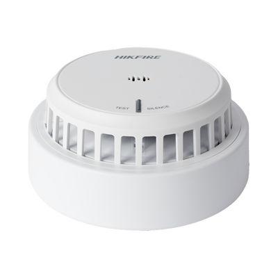 (HikFire) Detector de Humo Óptico Hikvision / Tecnología Avanzada de Detección de Incendios / Alarma Temprana y Fiabilidad Certificada / Soporta Salida de Alarma | HF-S2