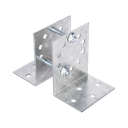 Base Multiposición para postes de paso o esquina en cercos electricos 100% Acero galvanizado. | BASESYSPOST-R2