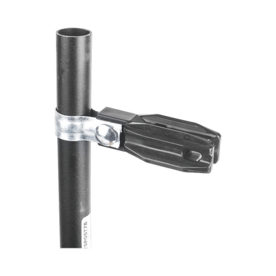 Aislador de paso o esquina con abrazadera incluida de 1 Pulgada  para uso en tubería de malla ciclónica. | SFABRAZADERA1P