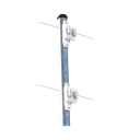 Aislador de Paso Blanco reforzado para cercos eléctricos, resistente al clima extremoso | SFPASOW