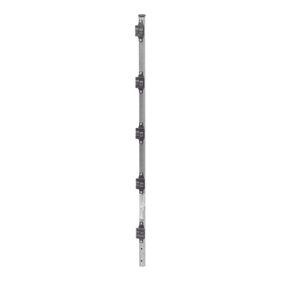 Poste de Paso de 1m para Cerca Electrificada de Tubo Galvanizado cal. 18 de 1"Diam. con 5 Aisladores Instalados. | SYS-POST-3-R2