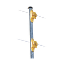 Aislador de Paso color Amarillo reforzado para cercos eléctricos, resistente al clima extremoso | SFPASOY