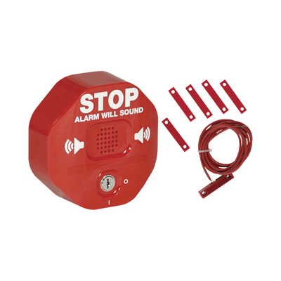 Alarma Multifunción Exit Stopper® para proteger puertas dobles (incluye contactos magnéticos) | STI-6402