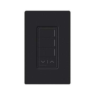 (RadioRa3) Botonera Sunnata Negro 3 escenas y 2 botones subir/bajar para Radio RA3, programe escenas diferentes en cada botón. | RRSTW3RLMN