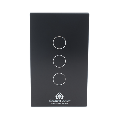 (Wifi) Apagador switch inalámbrico WIFI, control de 3 regresos de carga, 110V | SHS413W