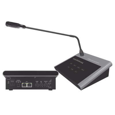 Microfono Remoto de 4 Zonas Para Sistema de Voceo | Compatible Con Amplificadores SF4240UC y SF2240UC | SF-214B