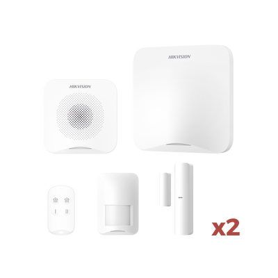(AX HOME) KIT de Alarma AX HOME / Incluye: 1 Hub con batería de respaldo / 1 Llavero / 1 PIR / 2 Contactos Magnéticos / 1 Sirena / Wi-Fi / 3G/4G / Compatible con Hik-Connect P2P y Hik-Partner PRO | AXHOME-KIT-GSM