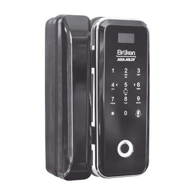 Cerrojo Electrónico con Lector de Huella/ Contraseña/ Tarjeta para Puerta de Vidrio | BRK3550