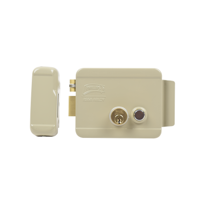 Cerradura Eléctrica / Incluye Llave /Con Botón integrado / Izquierda / Exterior | 321-DCBI-ABG