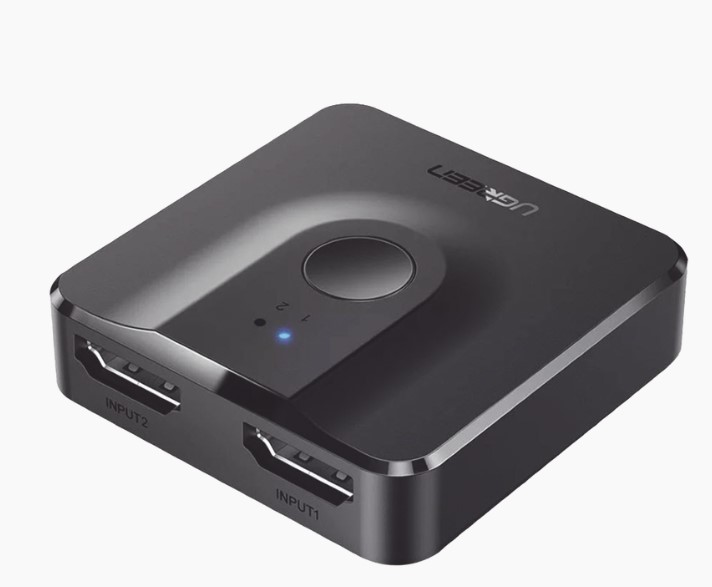 SSMELE Switch/Divisor HDMI 4K 60Hz (Splitter) | Bidireccional (2 Entradas 1 Salida/1 Entrada 2 Salidas | Switch Conmutable | Led Indicador | 3D | HDR | Dolby Atmos | Potente Chip IC | Diseño Compacto | No Requiere Energía